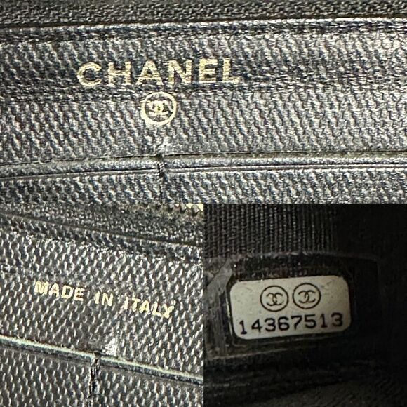💯Authentic Chanel Leather Zipped Around Long Wallet 🍀 - Picture 13 of 14